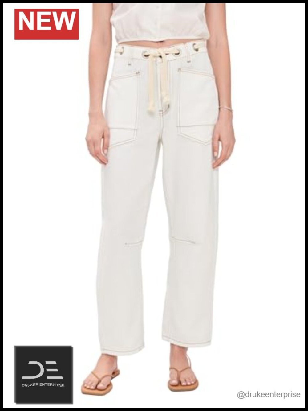 Mid-Rise Straight Leg Non-Stretch Denim Jeans